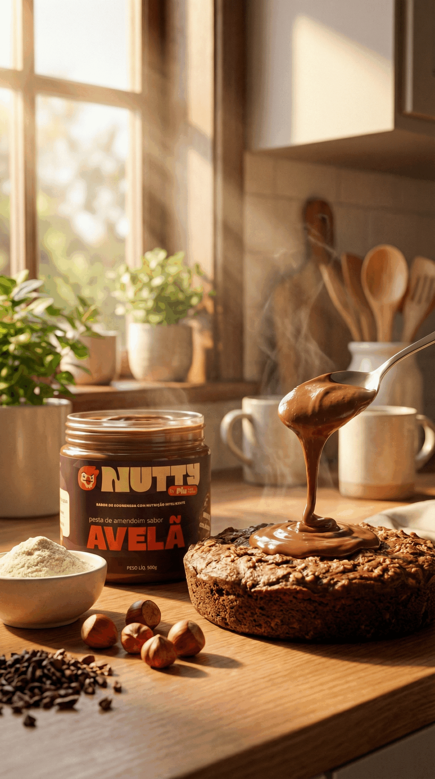 Pessoa ativa e com energia após usar PIU Nutty Avelã