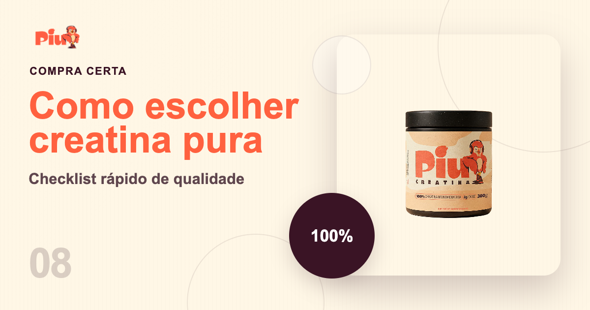 Capa do artigo: Como Escolher Creatina Monohidratada Pura: Guia Completo