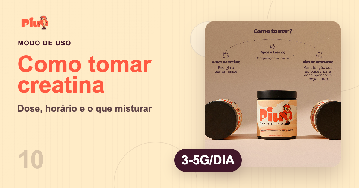 Capa do artigo: Como Tomar Creatina: Dose, Horário e o Que Misturar (Guia Completo)