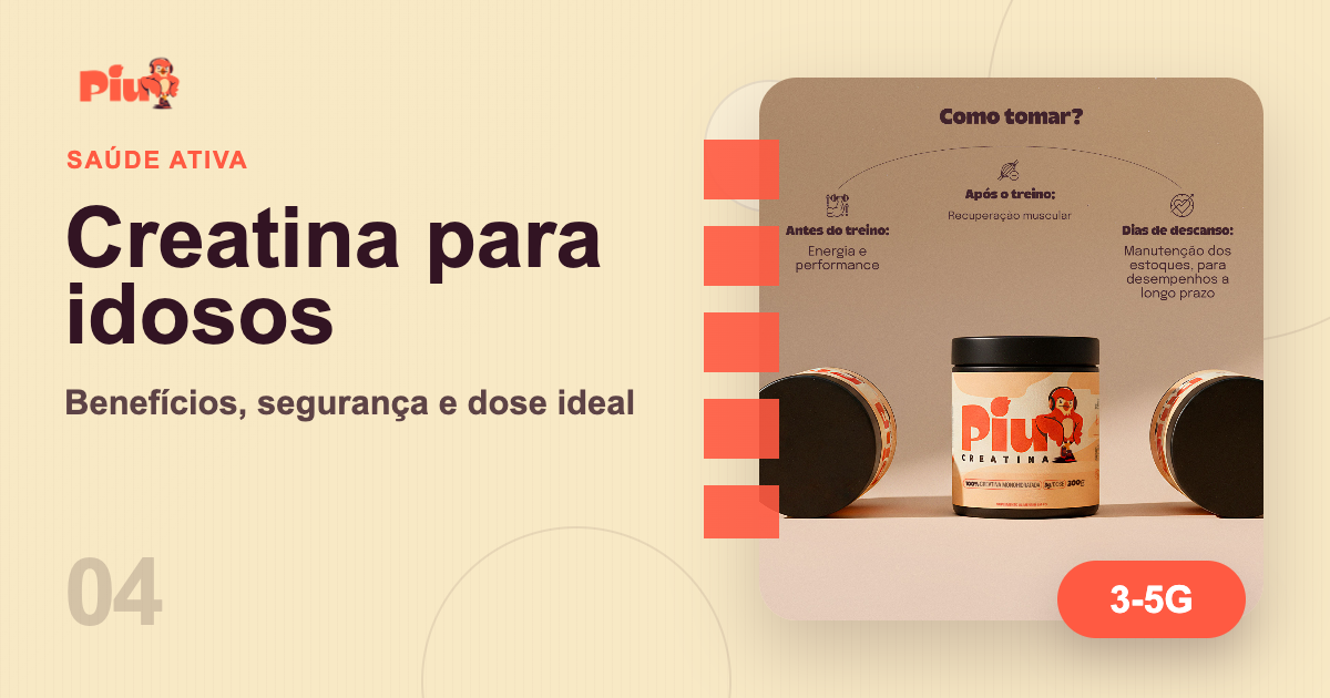Capa do artigo: Creatina para Idosos: Benefícios, Segurança e Dose Ideal