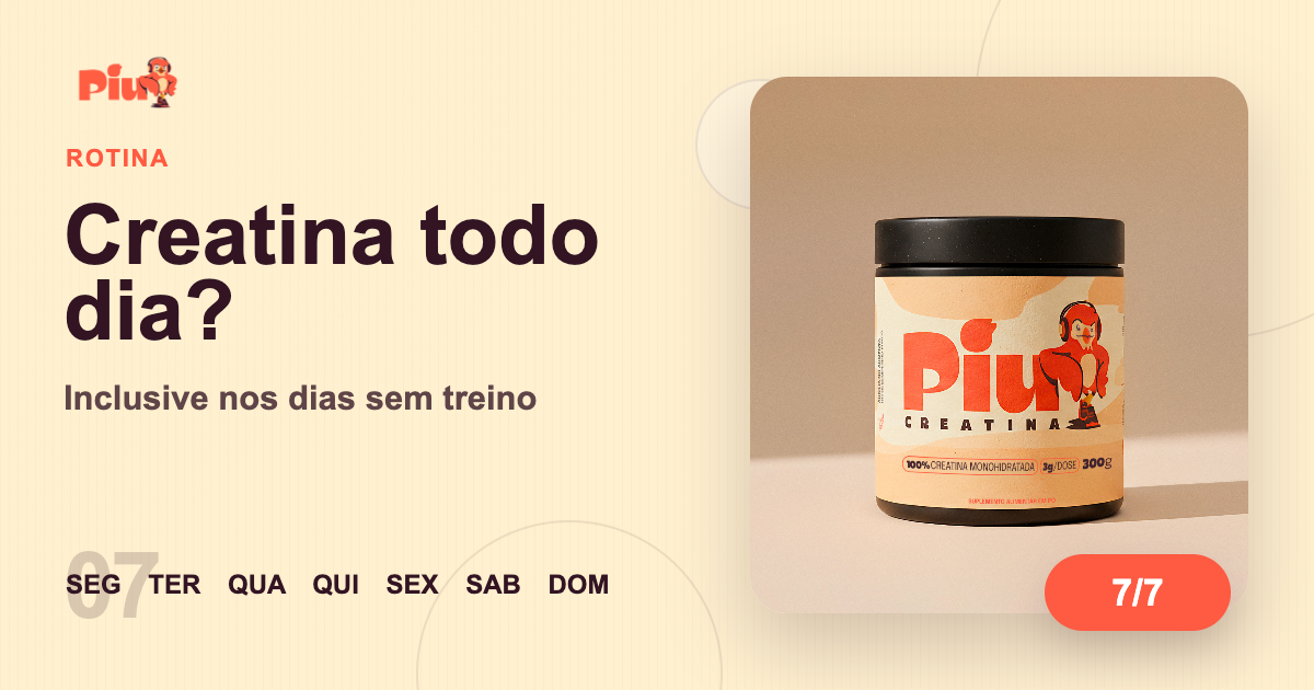 Capa do artigo: Posso Tomar Creatina Todos os Dias? (Inclusive Sem Treinar)