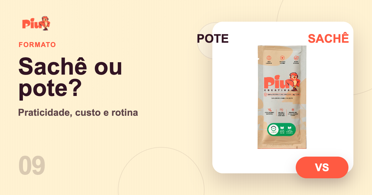 Capa do artigo: Creatina em Sachê ou Pote: Qual Formato Escolher?