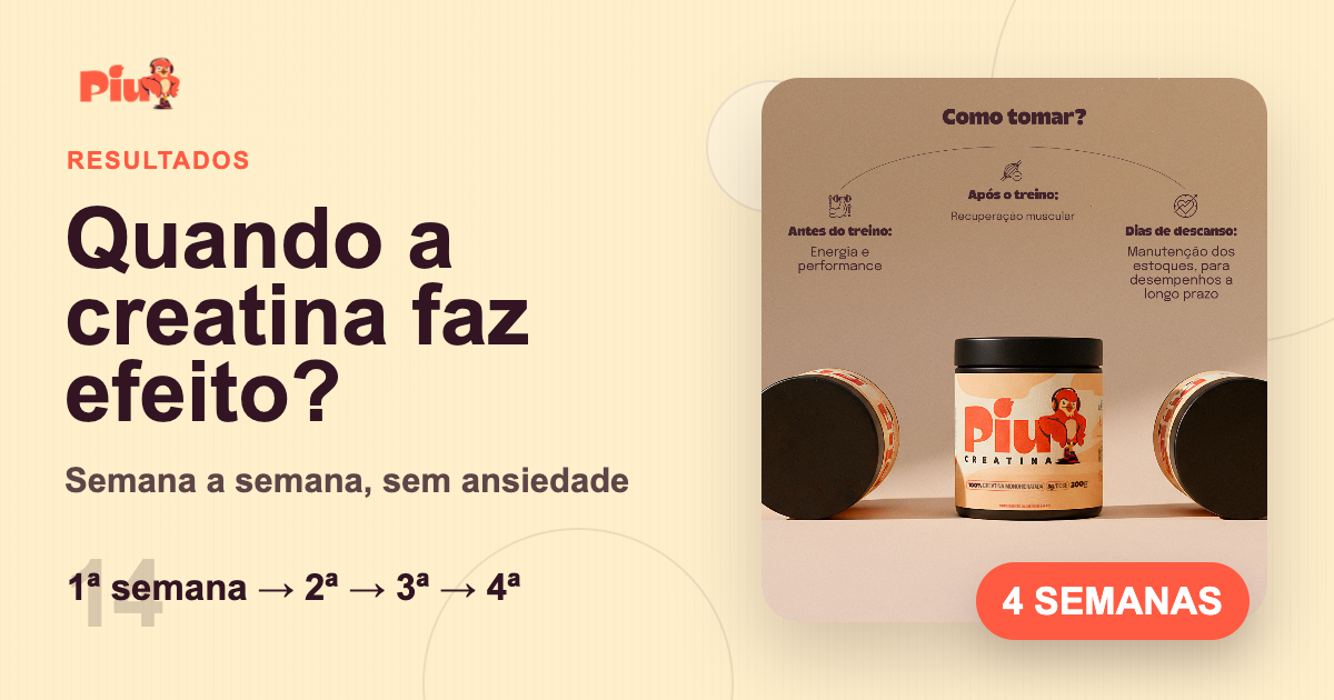 Capa do artigo: Quanto Tempo para a Creatina Fazer Efeito? (Semana a Semana)